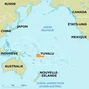 Tuvalu : carte de situation - crédits : Encyclopædia Universalis France