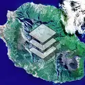 Vue satellitaire de l’île de La Réunion - crédits : NASA