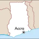 Accra : carte de situation - crédits : © Encyclopædia Universalis France