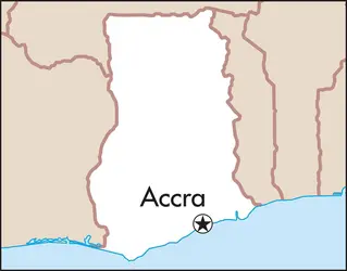 Accra : carte de situation - crédits : © Encyclopædia Universalis France