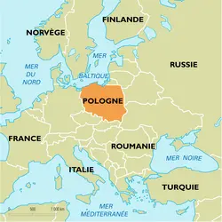 Pologne : carte de situation - crédits : Encyclopædia Universalis France