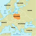 Pologne : carte de situation - crédits : Encyclopædia Universalis France