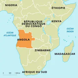 Angola : carte de situation - crédits : Encyclopædia Universalis France