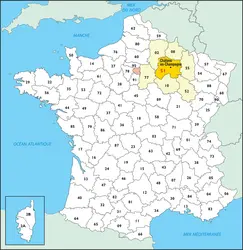 Marne : carte de situation - crédits : © Encyclopædia Universalis France