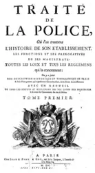 <it><em>Le Traité de la police</em></it>, de Nicolas Delamare - crédits : Bibliothèque nationale de France