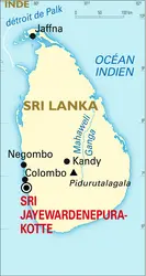 Sri Lanka : carte générale - crédits : Encyclopædia Universalis France