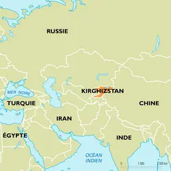 Kirghizstan : carte de situation - crédits : Encyclopædia Universalis France