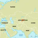 Kirghizstan : carte de situation - crédits : Encyclopædia Universalis France