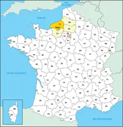 Seine-Maritime : carte de situation - crédits : © Encyclopædia Universalis France