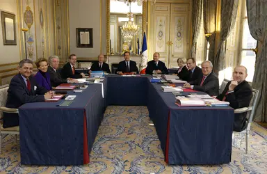Séance du Conseil constitutionnel, présidé par Jean-Louis Debré - crédits : Conseil constitutionnel