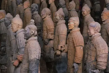 Statues de guerriers, art de la dynastie chinoise Qin - crédits : Keren Su/ China Span LLC/ Corbis/ Getty Images