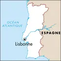 Lisbonne : carte de situation - crédits : © Encyclopædia Universalis France