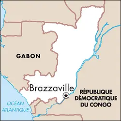 Brazzaville : carte de situation - crédits : © Encyclopædia Universalis France