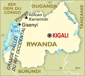 Rwanda : carte générale - crédits : Encyclopædia Universalis France