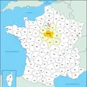 Loiret : carte de situation - crédits : © Encyclopædia Universalis France