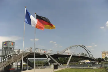 Passerelle des Trois Pays, Haut-Rhin - crédits : © Conseil départemental du Haut-Rhin