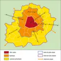 Organisation d’une aire urbaine - crédits : © Encyclopædia Universalis France