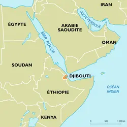 Djibouti : carte de situation - crédits : Encyclopædia Universalis France