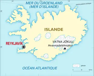 Islande : carte générale - crédits : Encyclopædia Universalis France