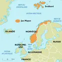 Norvège : carte de situation - crédits : Encyclopædia Universalis France