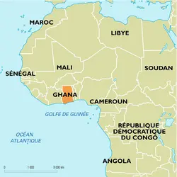Ghana : carte de situation - crédits : Encyclopædia Universalis France