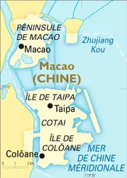 Macao [Chine] : carte générale - crédits : Encyclopædia Universalis France