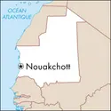 Nouakchott : carte de situation - crédits : © Encyclopædia Universalis France