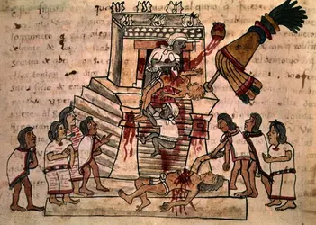 Sacrifice humain aztèque - crédits :  Bridgeman Images 