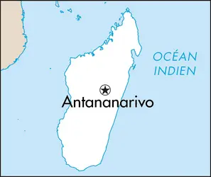 Antananarivo : carte de situation - crédits : © Encyclopædia Universalis France