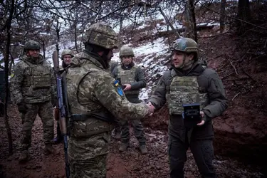 Tension à la frontière russo-ukrainienne, 2021 - crédits : Ukrainian Presidency/ Handout/ Anadolu Agency/ AFP
