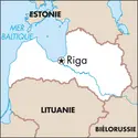 Riga : carte de situation - crédits : © Encyclopædia Universalis France