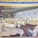 <em>Cicéron devant le Sénat, accusant Catilina de conjuration</em>, C. Maccari - crédits : Senato.it ; CC-BY