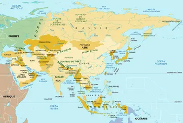 Asie : carte générale - crédits : Encyclopædia Universalis France