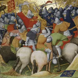 Bataille de Crécy, 1346 - crédits : © British Library/ AKG-images
