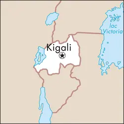 Kigali : carte de situation - crédits : © Encyclopædia Universalis France