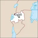 Kigali : carte de situation - crédits : © Encyclopædia Universalis France