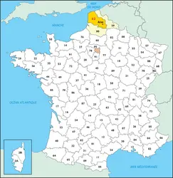 Nièvre : carte de situation - crédits : © Encyclopædia Universalis France