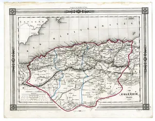 Carte de l'Algérie au 19e siècle - crédits : © Steven Wright/ Shutterstock