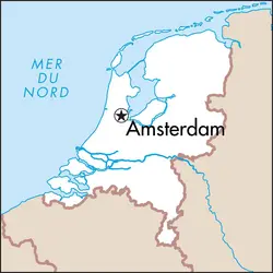 Amsterdam : carte de situation - crédits : © Encyclopædia Universalis France