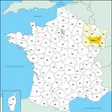 Vosges : carte de situation - crédits : © Encyclopædia Universalis France
