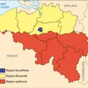 Les régions de Belgique - crédits : © Encyclopædia Universalis France