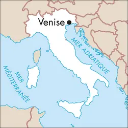 Venise : carte de situation - crédits : © Encyclopædia Universalis France