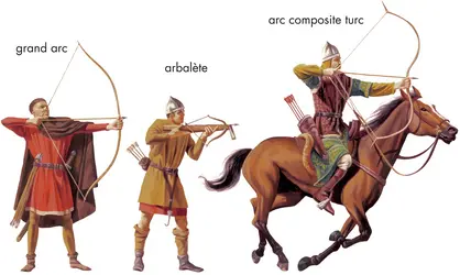 Arcs et arbalète de guerre - crédits : © Encyclopædia Britannica, Inc.