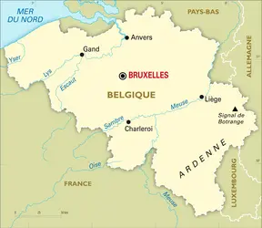 Belgique : carte générale - crédits : Encyclopædia Universalis France