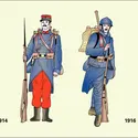 Équipement du soldat français, 1915 - crédits : © 2005 Encyclopædia Universalis France S.A.
