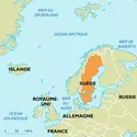 Suède : carte de situation - crédits : Encyclopædia Universalis France