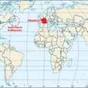 Saint-Pierre-et-Miquelon : carte de situation - crédits : © Encyclopædia Universalis France