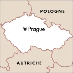 Prague : carte de situation - crédits : © Encyclopædia Universalis France