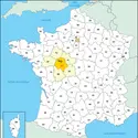 Indre : carte de situation - crédits : © Encyclopædia Universalis France