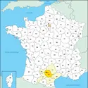 Tarn : carte de situation - crédits : © Encyclopædia Universalis France
